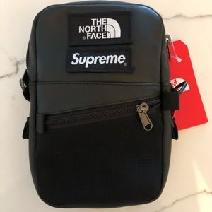 *SOLD OFF POSH* Supreme North Face leather bag